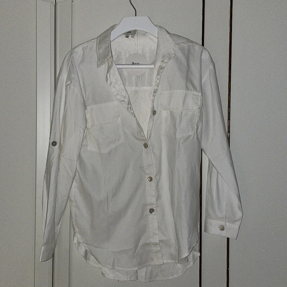 Ava. Designed in Australia white button down